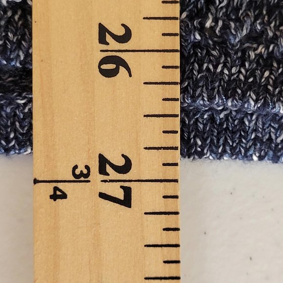 Charter Club Blue Multi Knit Open Cardigan Wide Collar Sweater Women Size M - Picture 5 of 10